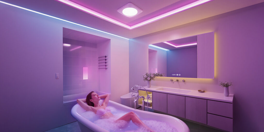 bathroom exhaust fan with rgb