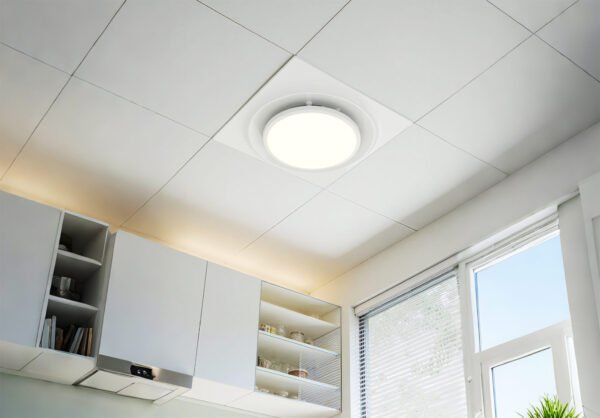 all-in-one-ventilation-lighting-dehumidifier-unit Integrated bath fan with LED lighting and dehumidification